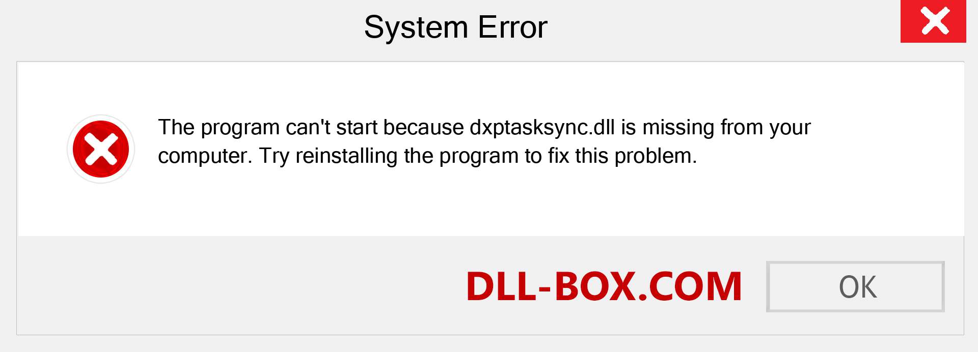  dxptasksync.dll file is missing?. Download for Windows 7, 8, 10 - Fix  dxptasksync dll Missing Error on Windows, photos, images